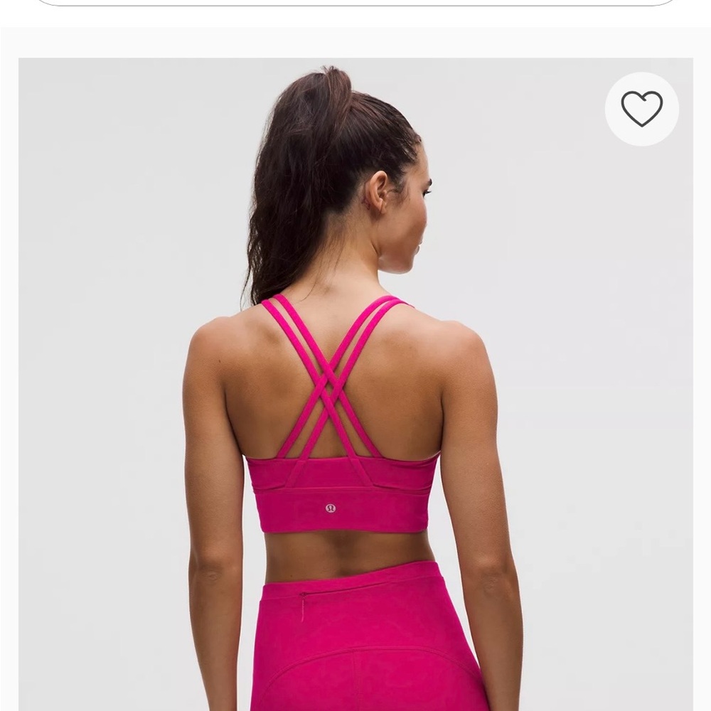Lululemon Pink Cross-Back Sports Bra